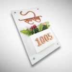 White Acrylic Planter Nameplate 5