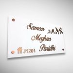 White Base Acrylic Nameplate 3