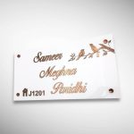 White Base Acrylic Nameplate 7