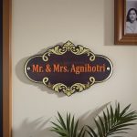 Wood Brown Polish Nameplate 4