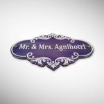 Wood Brown Polish Nameplate 4