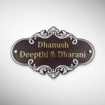 Wood Brown Polish Nameplate 5