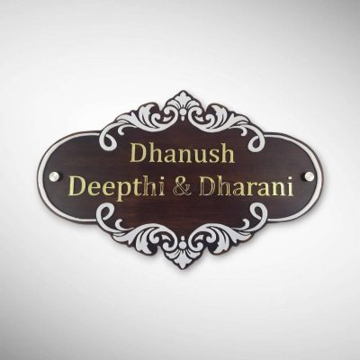 Wood Brown Polish Nameplate 5