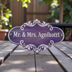 Wood Brown Polish Nameplate 5