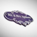 Wood Brown Polish Nameplate 7