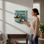 Wood Flower Pattern Nameplate