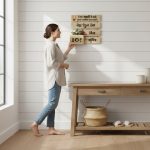 Wood Flower Pattern Nameplate 10