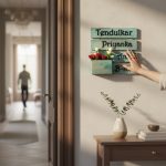 Wood Flower Pattern Nameplate 3