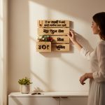 Wood Flower Pattern Nameplate 3