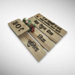 Wood Flower Pattern Nameplate 5