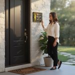 Wood Textured Acrylic Nameplate 8