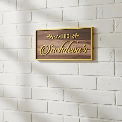 Wooden ACP Nameplate