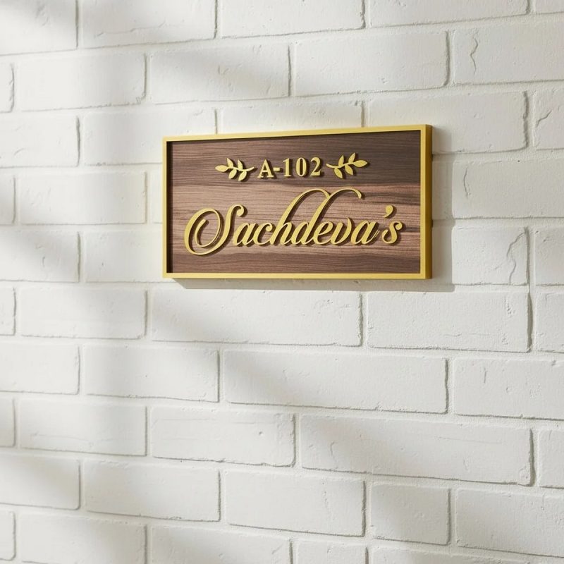 Wooden ACP Nameplate
