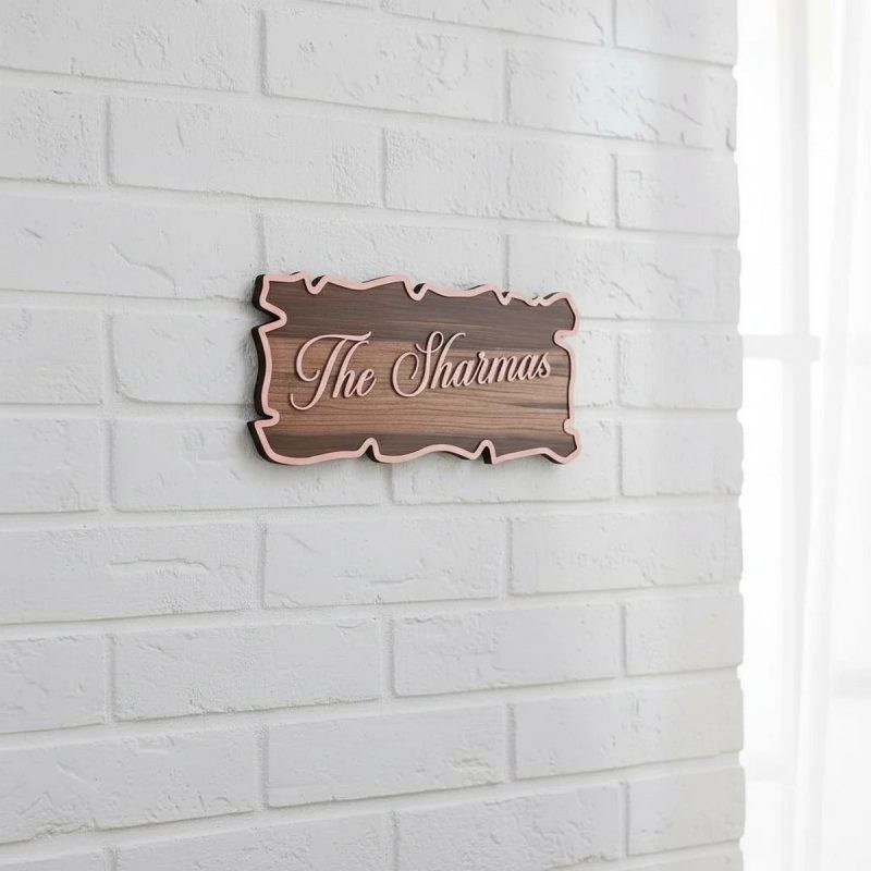 Wooden Acrylic Letters Nameplate