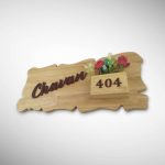Wooden Floral Planter Nameplate 3