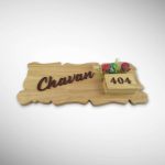 Wooden Floral Planter Nameplate 4