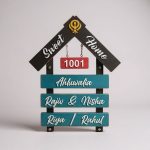 Wooden House Nameplate 6