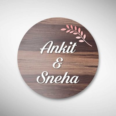 Wooden Matt Acrylic Nameplate