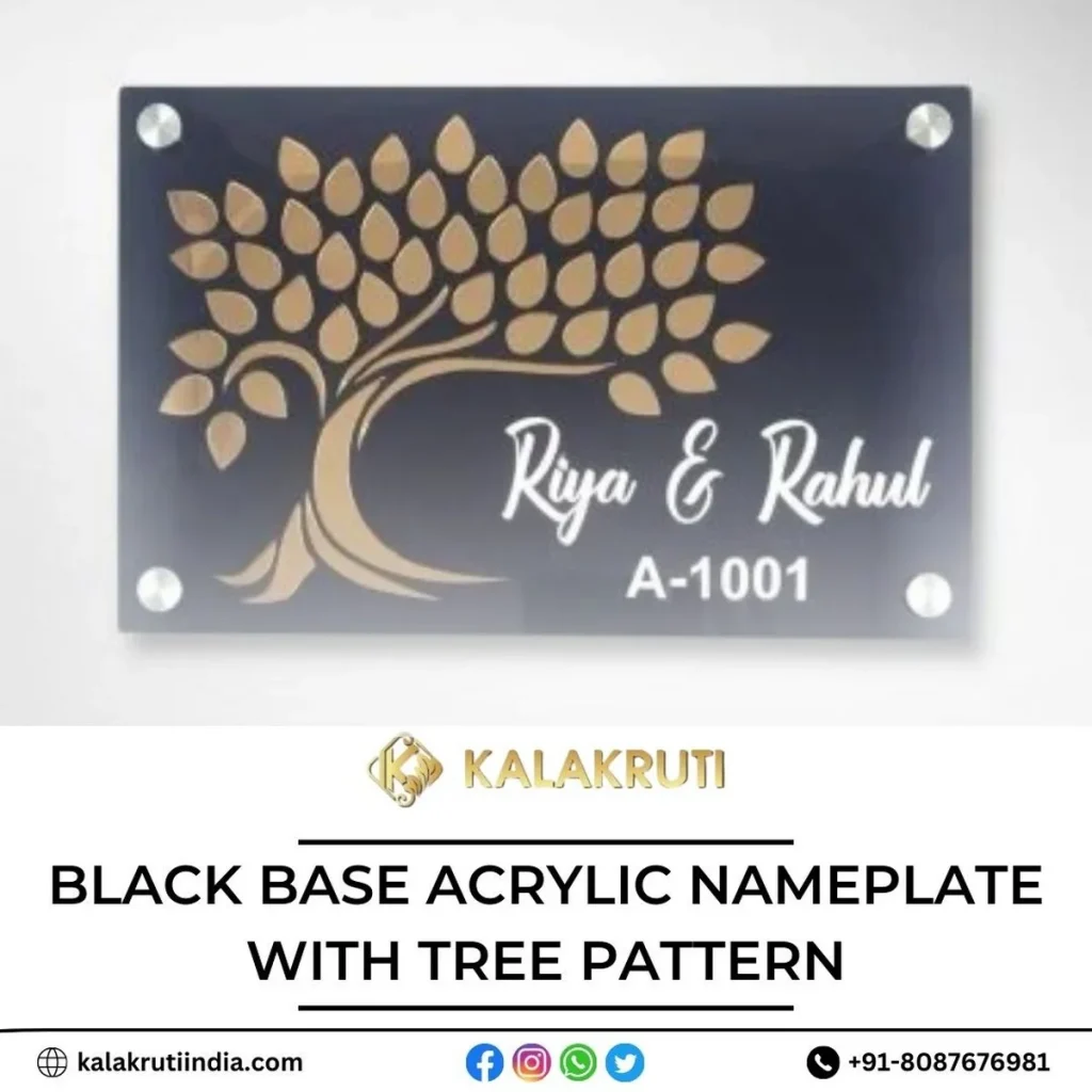 Black Base Acrylic Nameplate