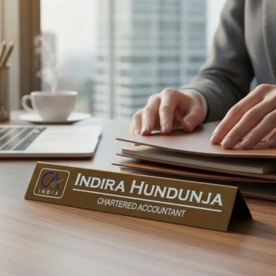 Brushed Metal Desk Nameplate