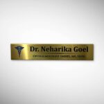 Brushed Metal Desk Nameplate 3