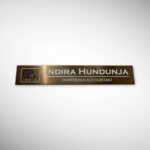 Brushed Metal Desk Nameplate 3