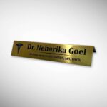 Brushed Metal Desk Nameplate 4