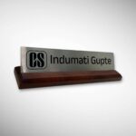 Brushed Metal Desk Nameplate 4