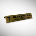 Brushed Metal Desk Nameplate 5