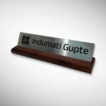 Brushed Metal Desk Nameplate 5
