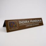 Brushed Metal Desk Nameplate 5