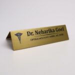 Brushed Metal Desk Nameplate 6