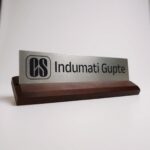 Brushed Metal Desk Nameplate 6