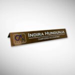Brushed Metal Desk Nameplate 6