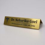 Brushed Metal Desk Nameplate 7