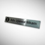 Brushed Metal Desk Nameplate 7