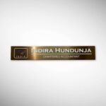 Brushed Metal Desk Nameplate 8
