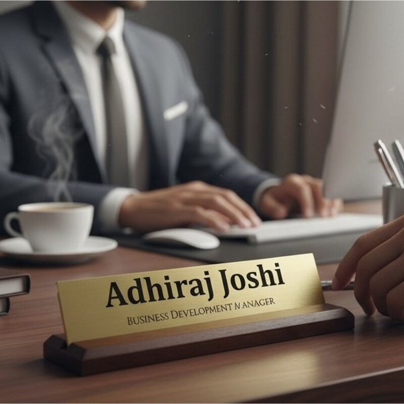 Metal Desk Nameplate