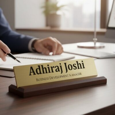 Metal Desk Nameplate 2