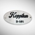 Oval Marble Style Nameplate 4