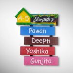Stone Textured Handcrafted Nameplate 6