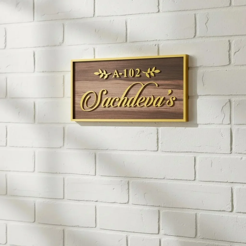 Wooden ACP Nameplate 10