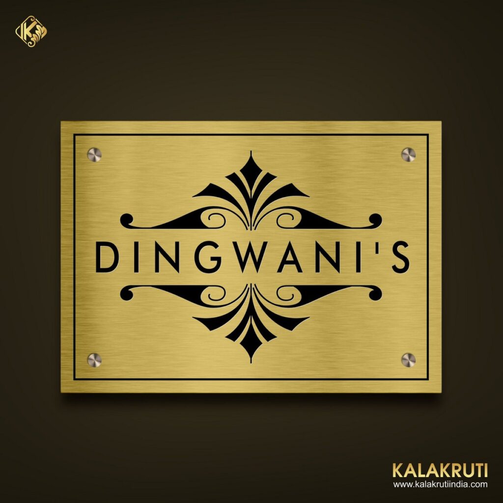 Brass Letters Nameplate With Duco paint Dingwanis BE 3 1 1024x1024