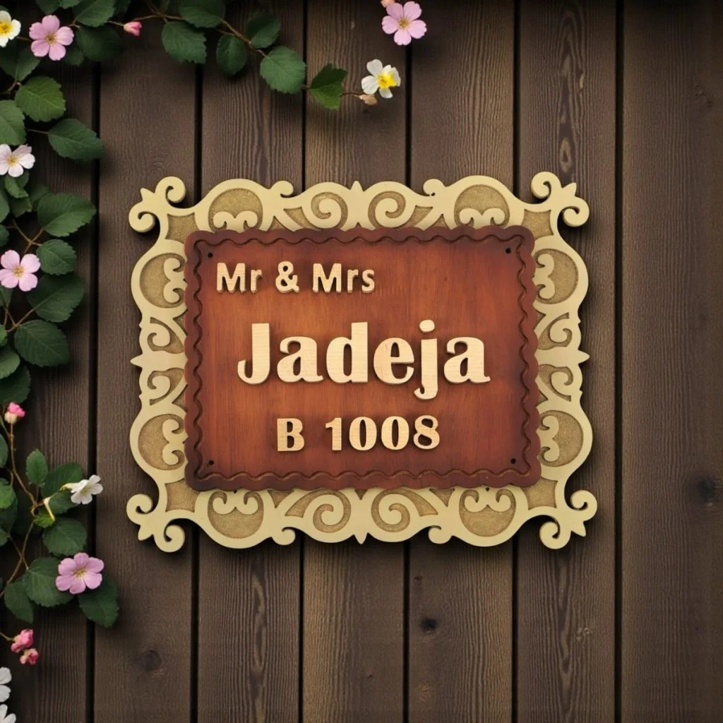 Handcrafted Wooden Nameplate 1024x1024